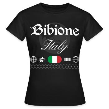 Bibione Italien Streetwear Reise Souvenir - Frauen T-Shirt - Schwarz - Vorne - AI Model Female 172 dark (172cm)