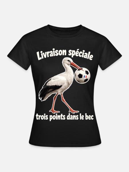 Colmar Cigogne Foot - Frauen T-Shirt - Schwarz