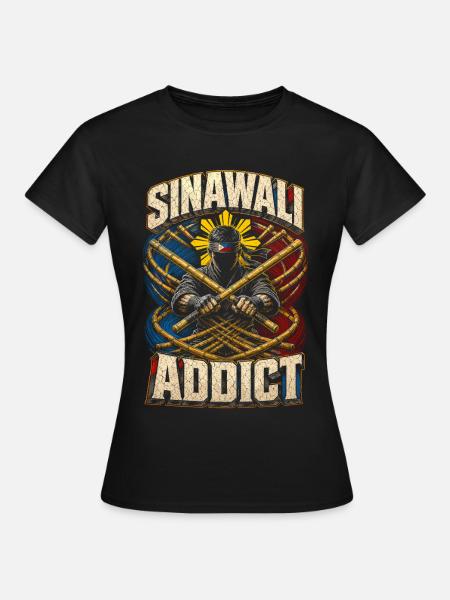 Escrima Arnis Kampfsport Sinawali - Frauen T-Shirt - Schwarz