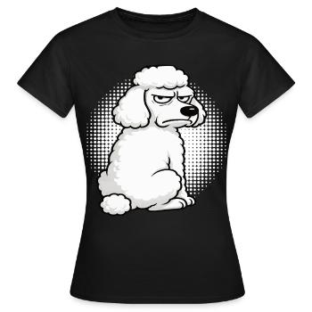 Caniche Caniche Propriétaire Caniche Amoureux Caniche Chien - T-shirt Femme - noir - Devant - AI Model Female 172 dark (172cm)