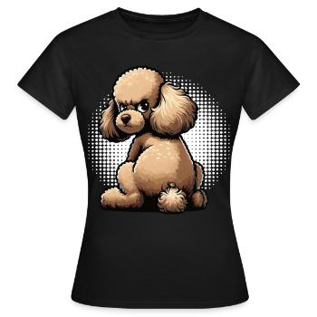 Caniche Caniche Propriétaire Caniche Amoureux Caniche Chien - T-shirt Femme - noir - Devant - AI Model Female 172 dark (172cm)