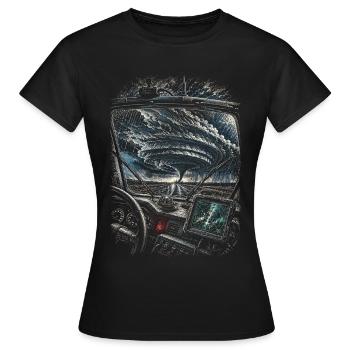 Sturmjäger Meteorologe - Frauen T-Shirt - Schwarz - Vorne - AI Model Female 172 dark (172cm)