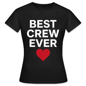 Best Crew Ever Herz Team Spruch - Women's T-Shirt - black - Front - AI Model Female 172 dark (172cm)