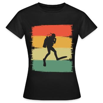 Plongeur - T-shirt Femme - noir - Devant - AI Model Female 172 dark (172cm)