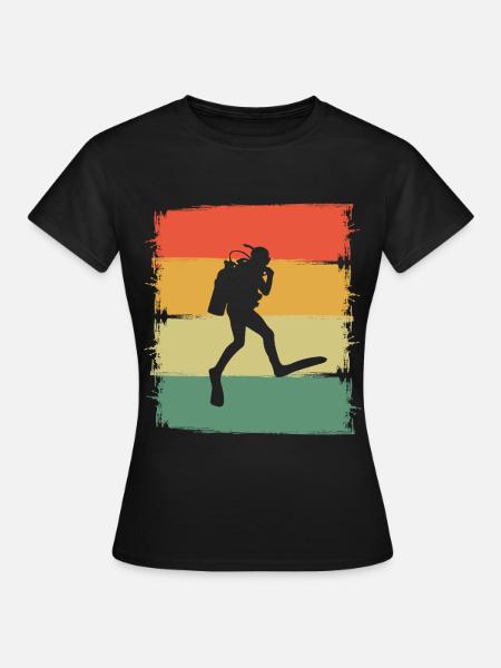 Taucher - Frauen T-Shirt - Schwarz