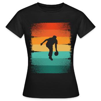 Bowling - Frauen T-Shirt - Schwarz - Vorne - AI Model Female 172 dark (172cm)