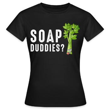 Seifenkameraden Sellerie lachen - Frauen T-Shirt - Schwarz - Vorne - AI Model Female 172 dark (172cm)