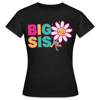 Geschlechterenthüllung BIG SIS Big Sister Babyparty - Frauen T-Shirt - Schwarz - Vorne - AI Model Female 172 dark (172cm)