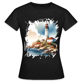 phare - T-shirt Femme - noir - Devant - AI Model Female 172 dark (172cm)