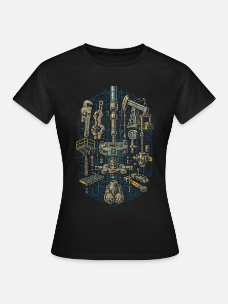 Bohrinsel Ölplattformarbeiter - Frauen T-Shirt - Schwarz
