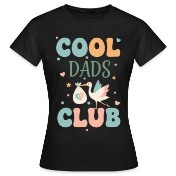 Gender Reveal Cool Dads Club Baby Shower Pregnancy - Women's T-Shirt - black - Front - AI Model Female 172 dark (172cm)