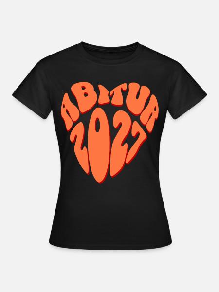 Abitur 2027 Herz - Frauen T-Shirt - Schwarz