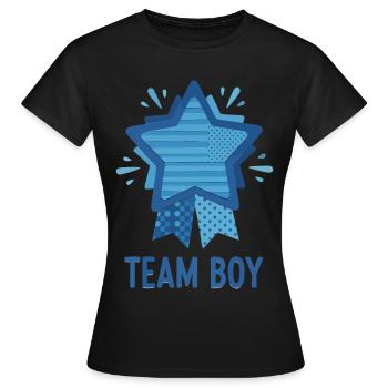 Révélation du sexe : équipe Baby Shower Boy Baby - T-shirt Femme - noir - Devant - AI Model Female 172 dark (172cm)