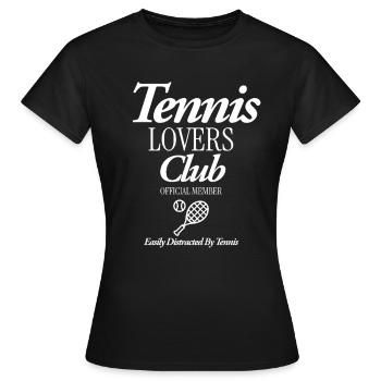 Club des Amoureux de Tennis - T-shirt Femme - noir - Devant - AI Model Female 172 dark (172cm)