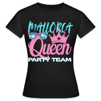 Mallorca Queen Party Team - Frauen T-Shirt - Schwarz - Vorne - AI Model Female 172 dark (172cm)