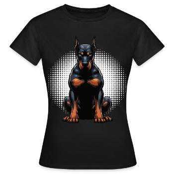 Doberman Doberman Propriétaire Doberman Lovers - T-shirt Femme - noir - Devant - AI Model Female 172 dark (172cm)
