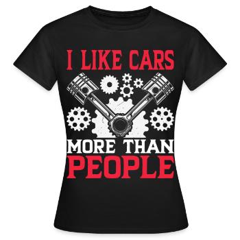 Lustiger Automechaniker-vater, - Frauen T-Shirt - Schwarz - Vorne - AI Model Female 172 dark (172cm)
