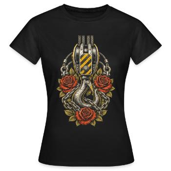 Crane operator Crane operator - Women's T-Shirt - black - Front - AI Model Female 172 dark (172cm)