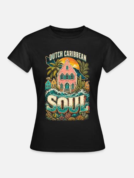 Curacao Dutch Caribbean Soul - Frauen T-Shirt - Schwarz