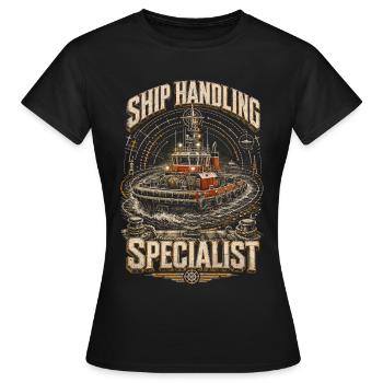 Remorqueurs Spécialiste de la manutention des remorqueurs - T-shirt Femme - noir - Devant - AI Model Female 172 dark (172cm)