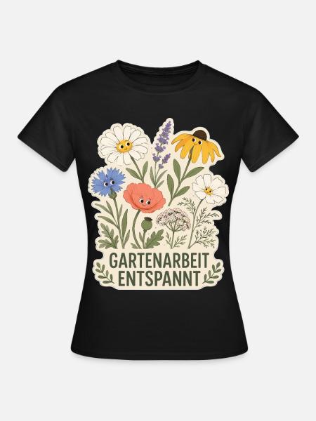 Gartenarbeit entspannt - Frauen T-Shirt - Schwarz
