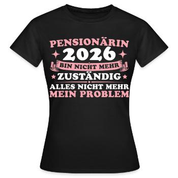 Abschiedsgeschenk Beamtin 2026 Pensionärin - Frauen T-Shirt - Schwarz - Vorne - AI Model Female 172 dark (172cm)