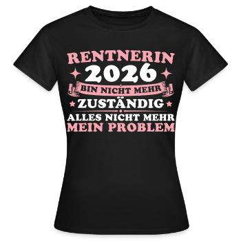 Abschiedsgeschenk Kollegin 2026 Rentnerin - Frauen T-Shirt - Schwarz - Vorne - AI Model Female 172 dark (172cm)