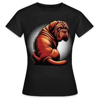 Mastiff de Bordeaux Propriétaire du Mastiff de Bordeaux - T-shirt Femme - noir - Devant - AI Model Female 172 dark (172cm)