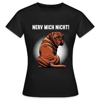 Nerv Mich Nicht Bordeaux Dogge Bordeauxs Bordeaux  - Frauen T-Shirt - Schwarz - Vorne - AI Model Female 172 dark (172cm)