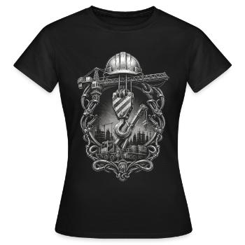 Crane operator Crane operator - Women's T-Shirt - black - Front - AI Model Female 172 dark (172cm)