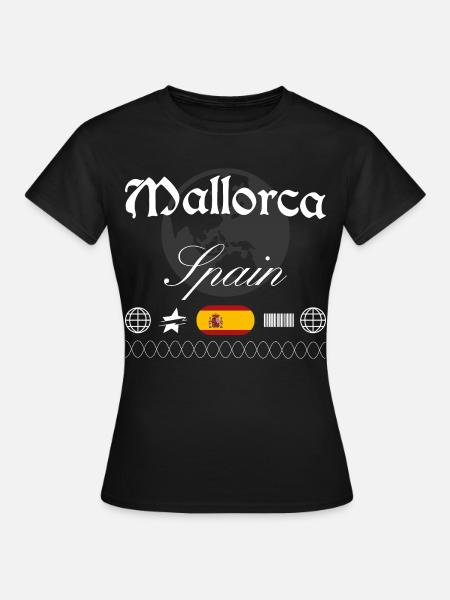 Mallorca Spanien Streetwear Reise Souvenir - Frauen T-Shirt - Schwarz