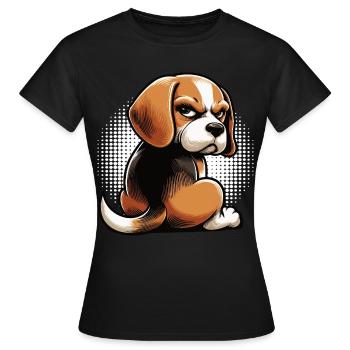 Beagle Propriétaire de Beagle Propriétaire de Beagle chien beagle - T-shirt Femme - noir - Devant - AI Model Female 172 dark (172cm)