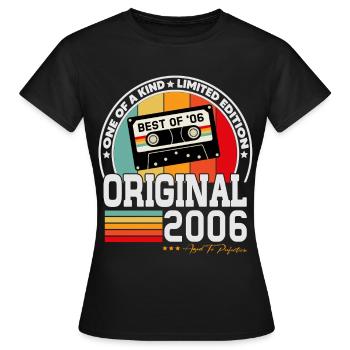 Original 2006 Jahrgang Retro Geburtstag Geschenk - Frauen T-Shirt - Schwarz - Vorne - AI Model Female 172 dark (172cm)