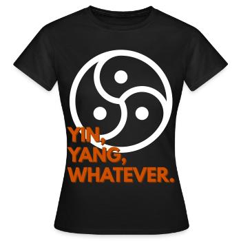 Yin, Yang, Whatever. - Frauen T-Shirt - Schwarz - Vorne - AI Model Female 172 dark (172cm)