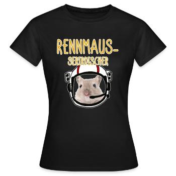 Süße Rennmaus Außerirdischer zweideutiger Witz - Frauen T-Shirt - Schwarz - Vorne - AI Model Female 172 dark (172cm)
