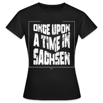 Il était une fois en Saxe - T-shirt Femme - noir - Devant - AI Model Female 172 dark (172cm)