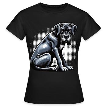 Great Dane Great Dane Owner Great Dane Fan - Women's T-Shirt - black - Front - AI Model Female 172 dark (172cm)