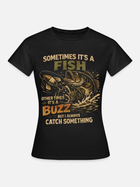 Angelhumor Fischerfisch-Aperitif Geschenk - Frauen T-Shirt - Schwarz