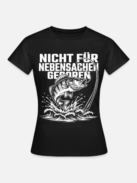 Angeln Humor - Frauen T-Shirt - Schwarz