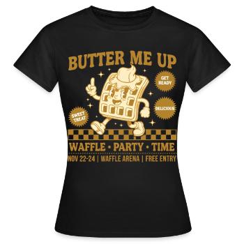 Brunch de la fête gaufre du petit-déjeuner - T-shirt Femme - noir - Devant - AI Model Female 172 dark (172cm)