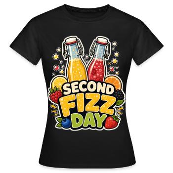DEUXIÈME JOUR DE FIZZ - T-shirt Femme - noir - Devant - AI Model Female 172 dark (172cm)