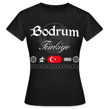 Bodrum Türkei Streetwear Reise Souvenir - Frauen T-Shirt - Schwarz - Vorne - AI Model Female 172 dark (172cm)