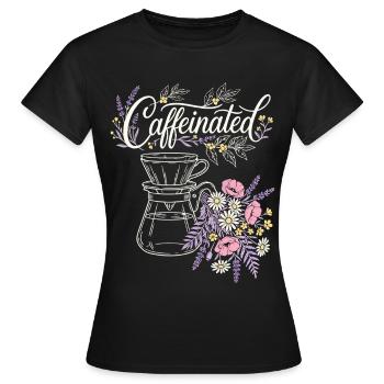Fleurs de café caféinées - T-shirt Femme - noir - Devant - AI Model Female 172 dark (172cm)