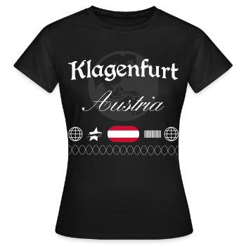 Klagenfurt Österreich Streetwear Reise Souvenir - Frauen T-Shirt - Schwarz - Vorne - AI Model Female 172 dark (172cm)