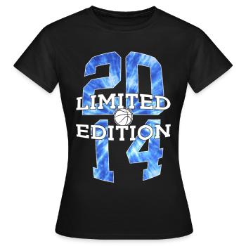 LIMITED EDITION 2014 BASKETBALL 12. GEBURTSTAG - Frauen T-Shirt - Schwarz - Vorne - AI Model Female 172 dark (172cm)