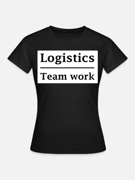 Logistik Teamwork Emblem - Frauen T-Shirt - Schwarz