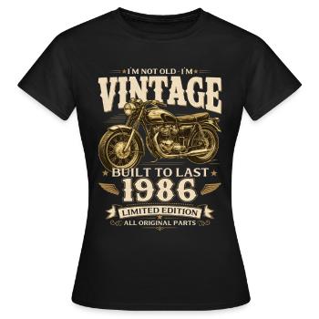 40. Geburtstag Geschenk Biker Jahrgang 1986 - Frauen T-Shirt - Schwarz - Vorne - AI Model Female 172 dark (172cm)