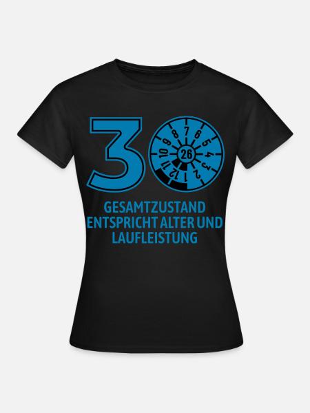 HU Juli 2026 - 30 Jahre - Geburtstag Geschenk - Frauen T-Shirt - Schwarz