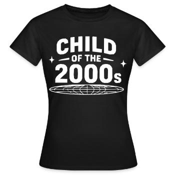 Kinder der 2000er Nostalgie - Frauen T-Shirt - Schwarz - Vorne - AI Model Female 172 dark (172cm)