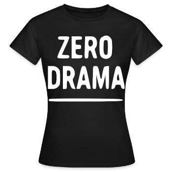 Zero Drama Typo Tee - Women's T-Shirt - black - Front - AI Model Female 172 dark (172cm)